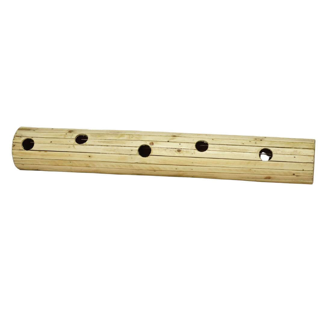 5BHK Bird House Wooden Pipe Design for 5Bird Families Premium Handcrafted Shelter for Garden Balcony